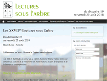 Tablet Screenshot of lectures-sous-larbre.com
